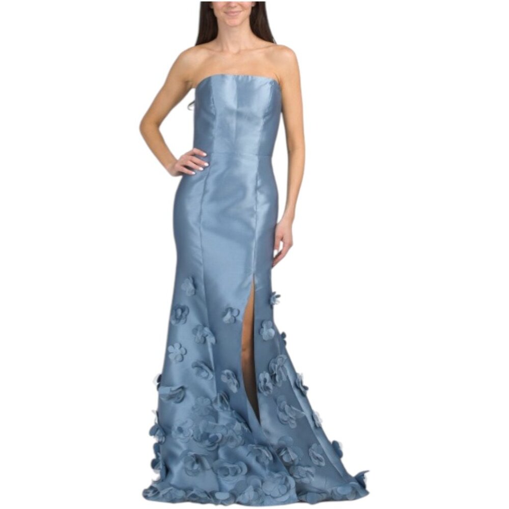 RENE BY RENE RUIZ 3d Strapless Floral Gown